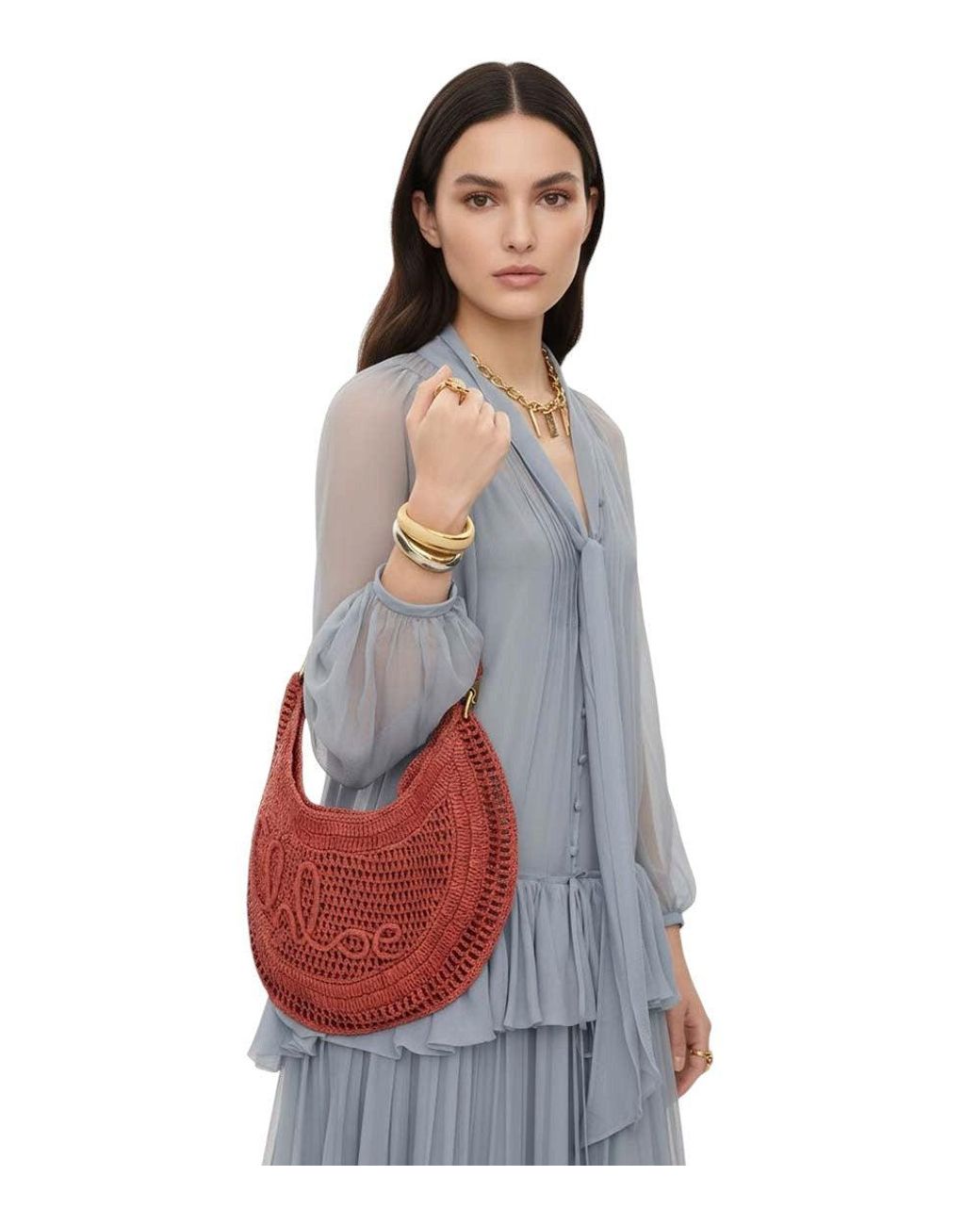 Chloé Red Ginger Summer Banana Large Hobo