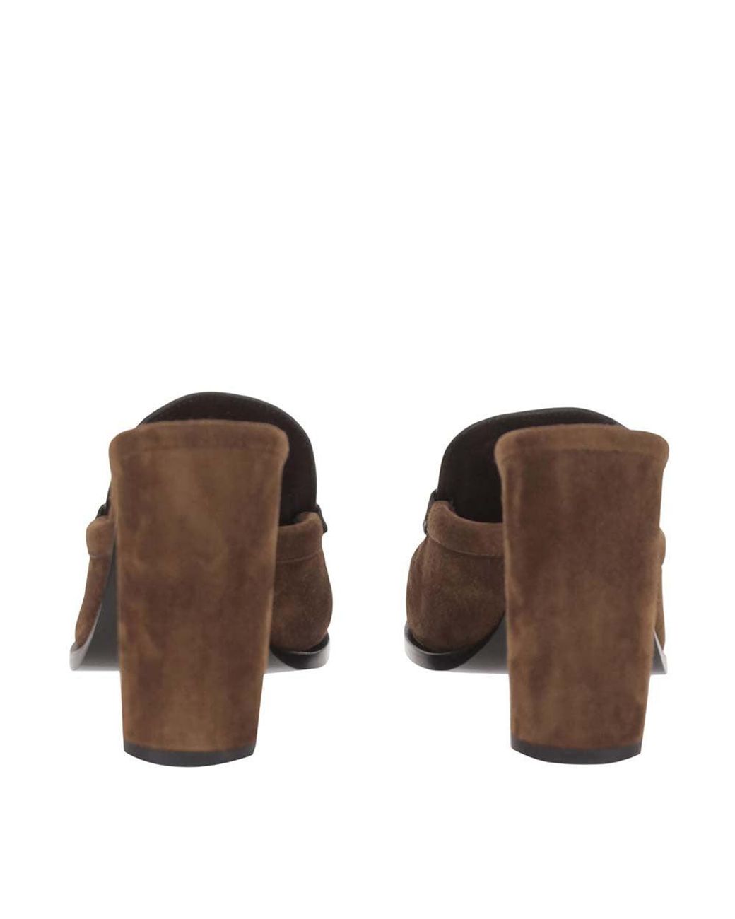 Saint Laurent Brown Suede Mules