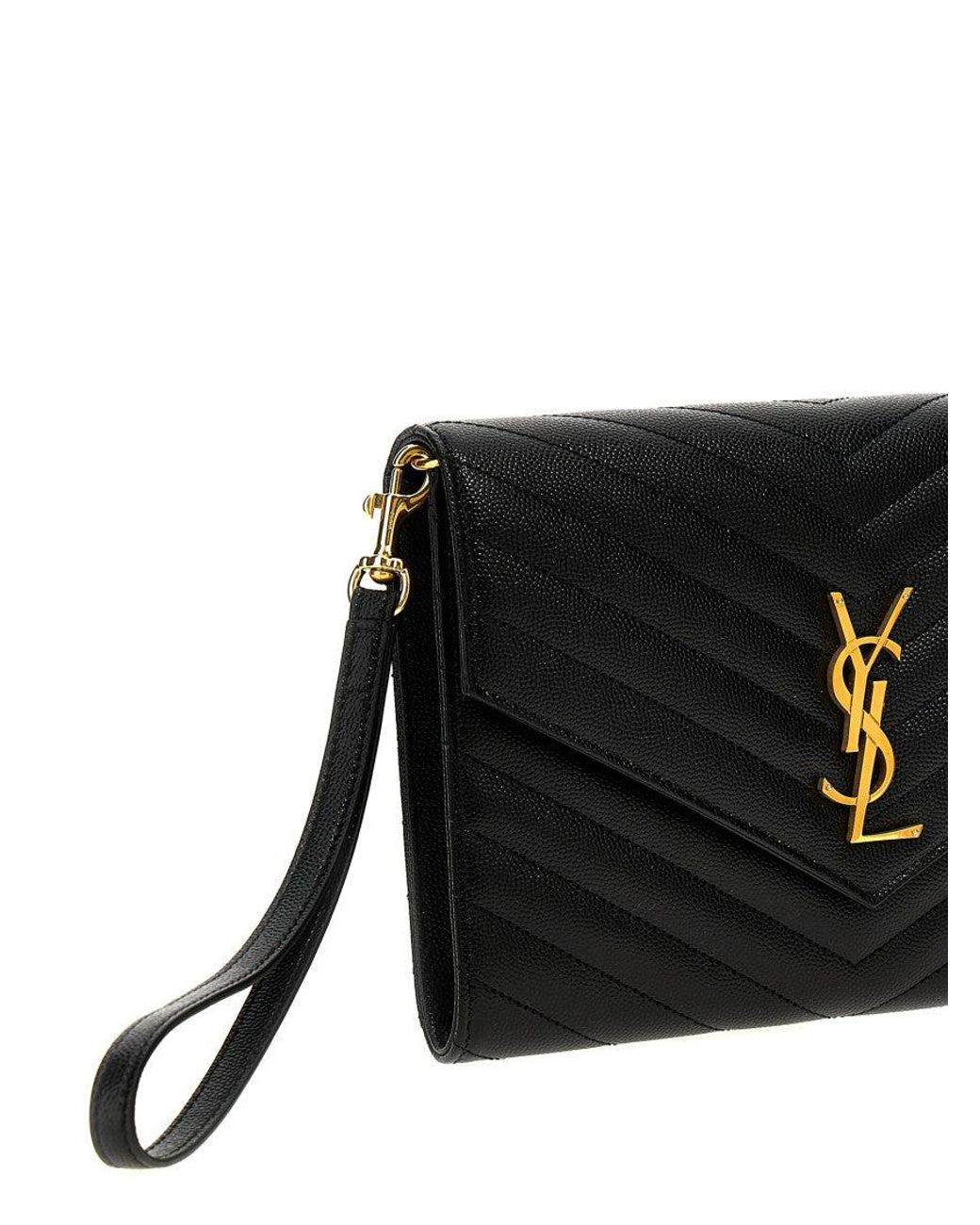 Saint Laurent Black 'Cassandre' Clutch