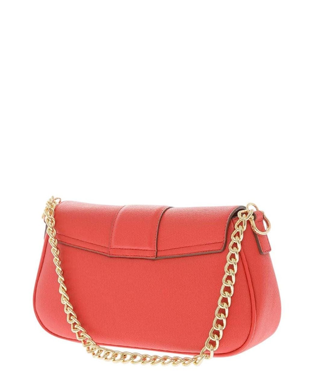 Love Moschino Red Heart Clamp Medium Shoulder Bag