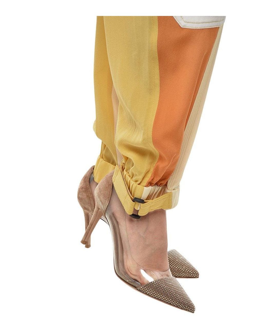 Stella McCartney White Relaxed Flat Front Pants