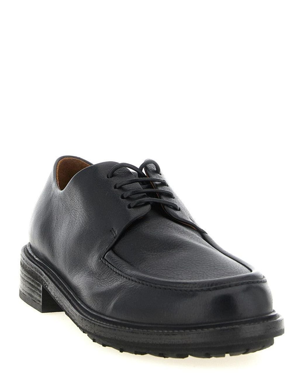 Marsèll Black Leather Lace-Up Shoes for men