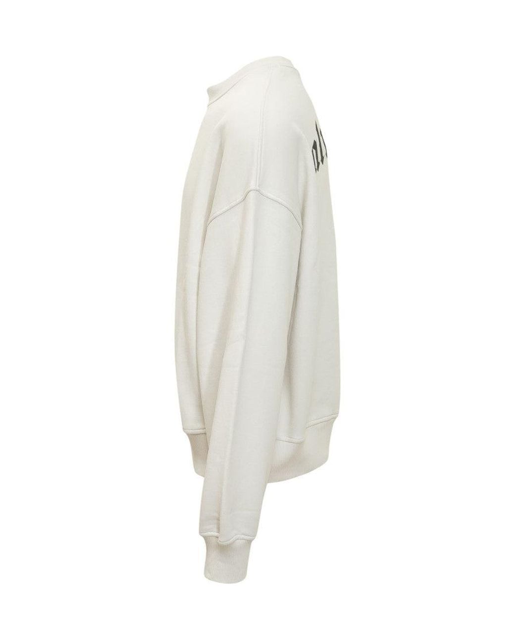 Palm Angels White Mini Logo Graphic Sweatshirt for men