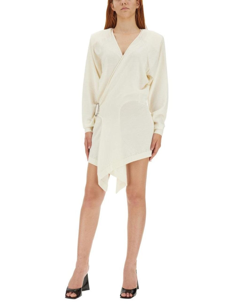 The Attico Natural V Neck Mini Dress