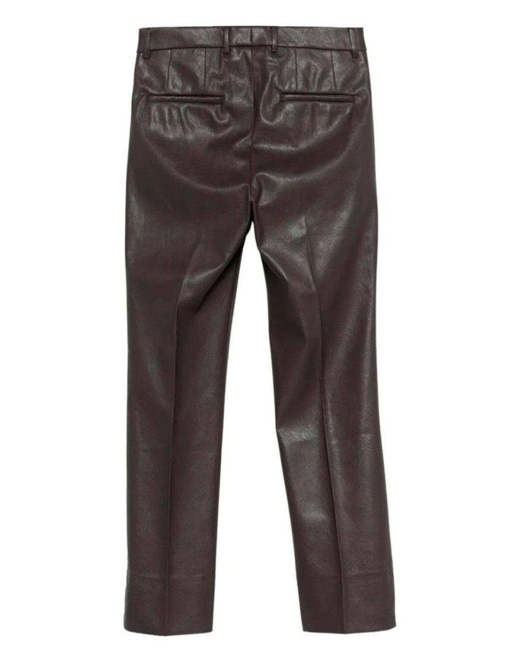 Incotex Gray Leather Pants