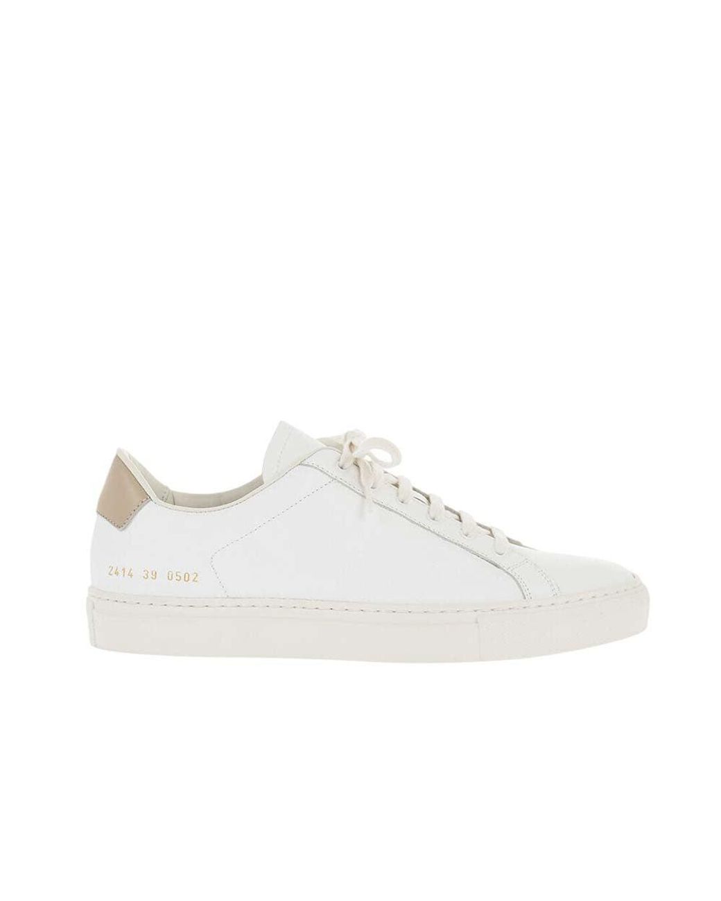 Common Projects White Low Hammered Sneakers for men