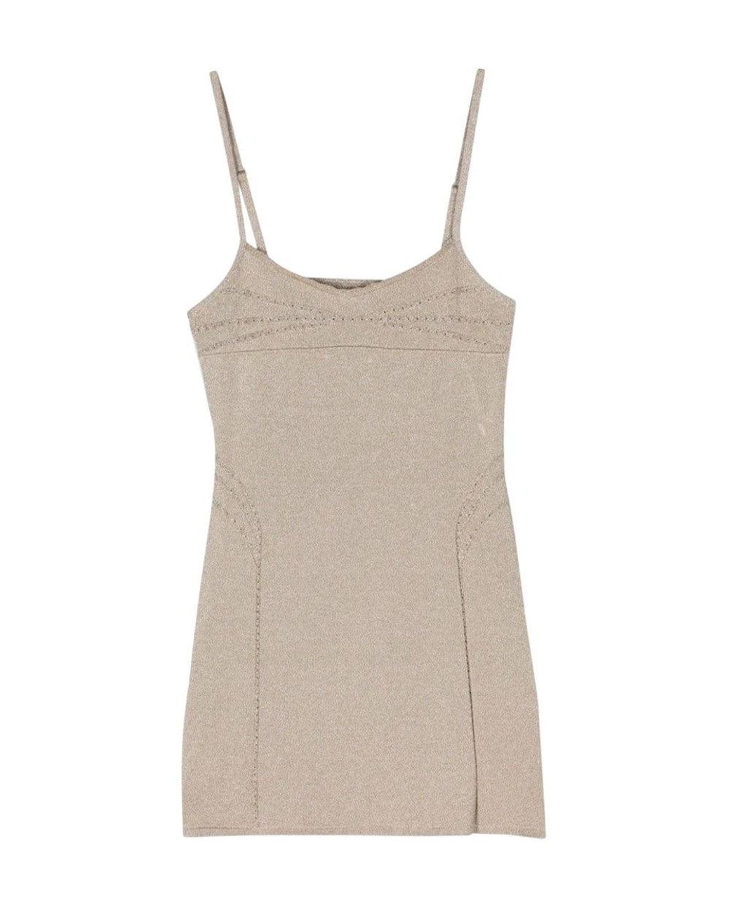 Jacquemus White Scoop Neck Mini Dress