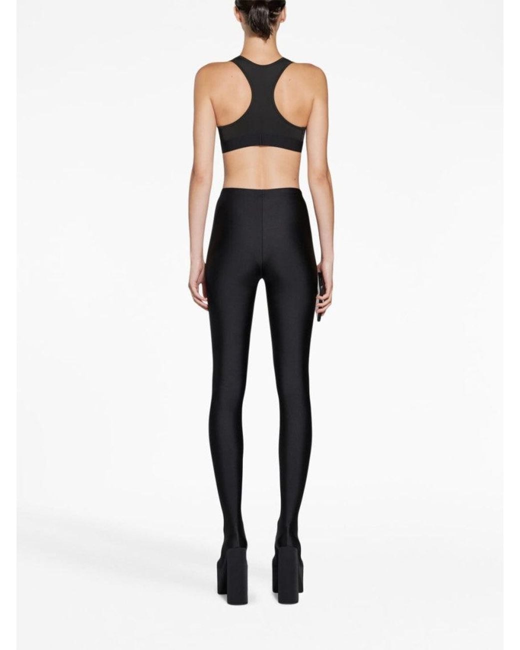 Balenciaga Black Logo Gym Bra