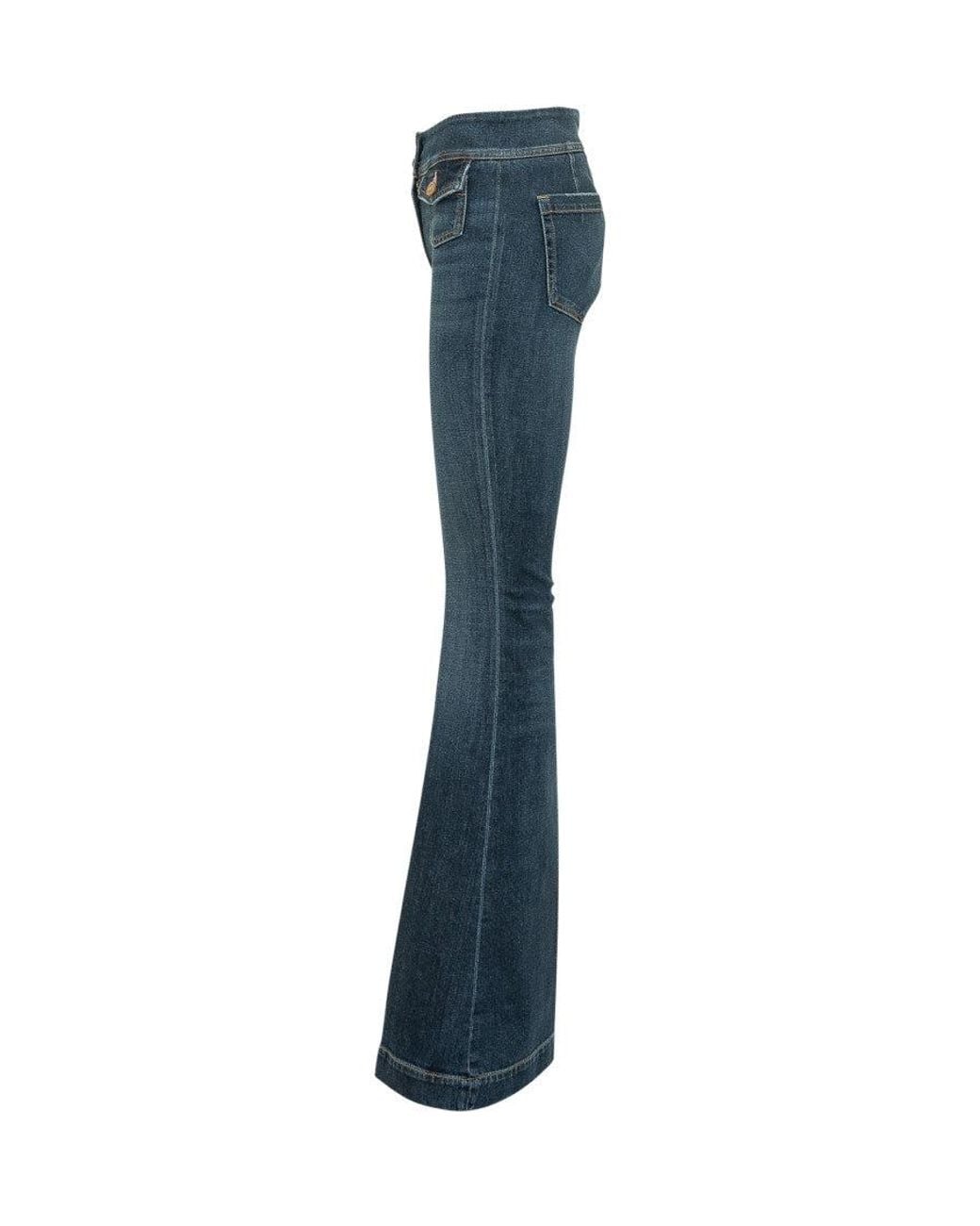 Seafarer Blue Flared High Rise Jeans