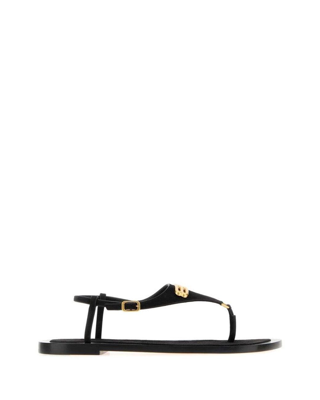 Balenciaga Black Embellished Sandals