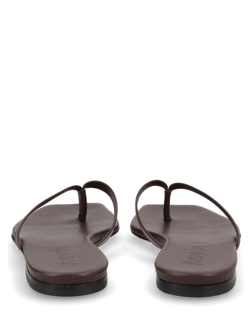 Aeyde Brown Slip On Slippers
