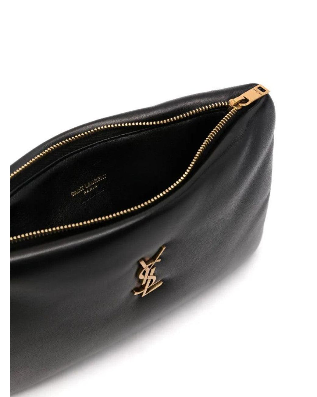 Saint Laurent Black Calypso Clutch