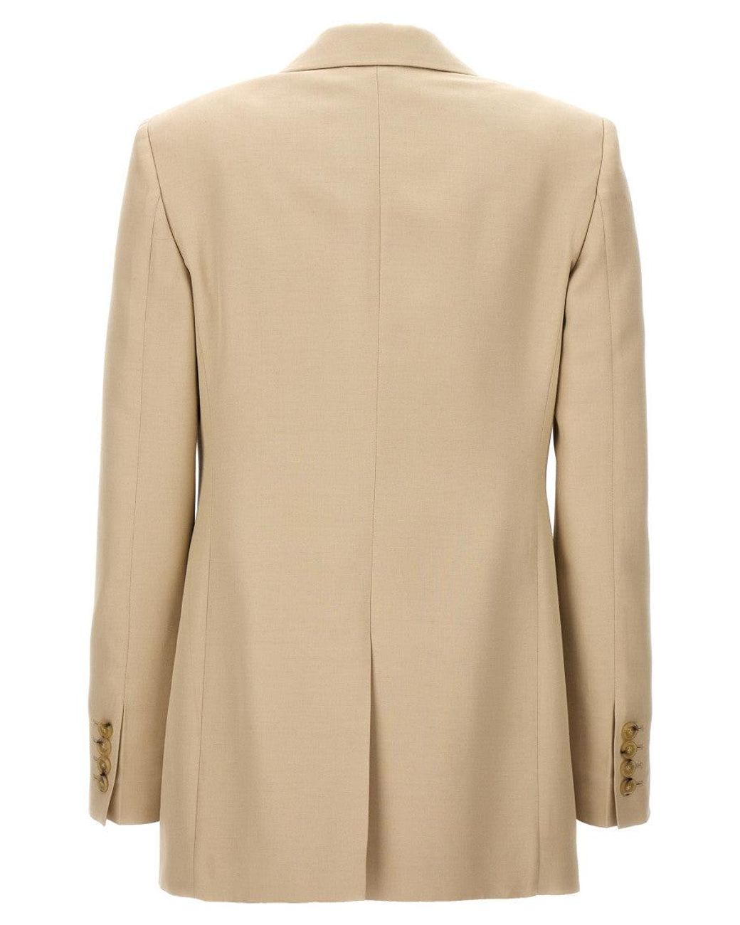 Stella McCartney Natural Double-Breasted Blazer