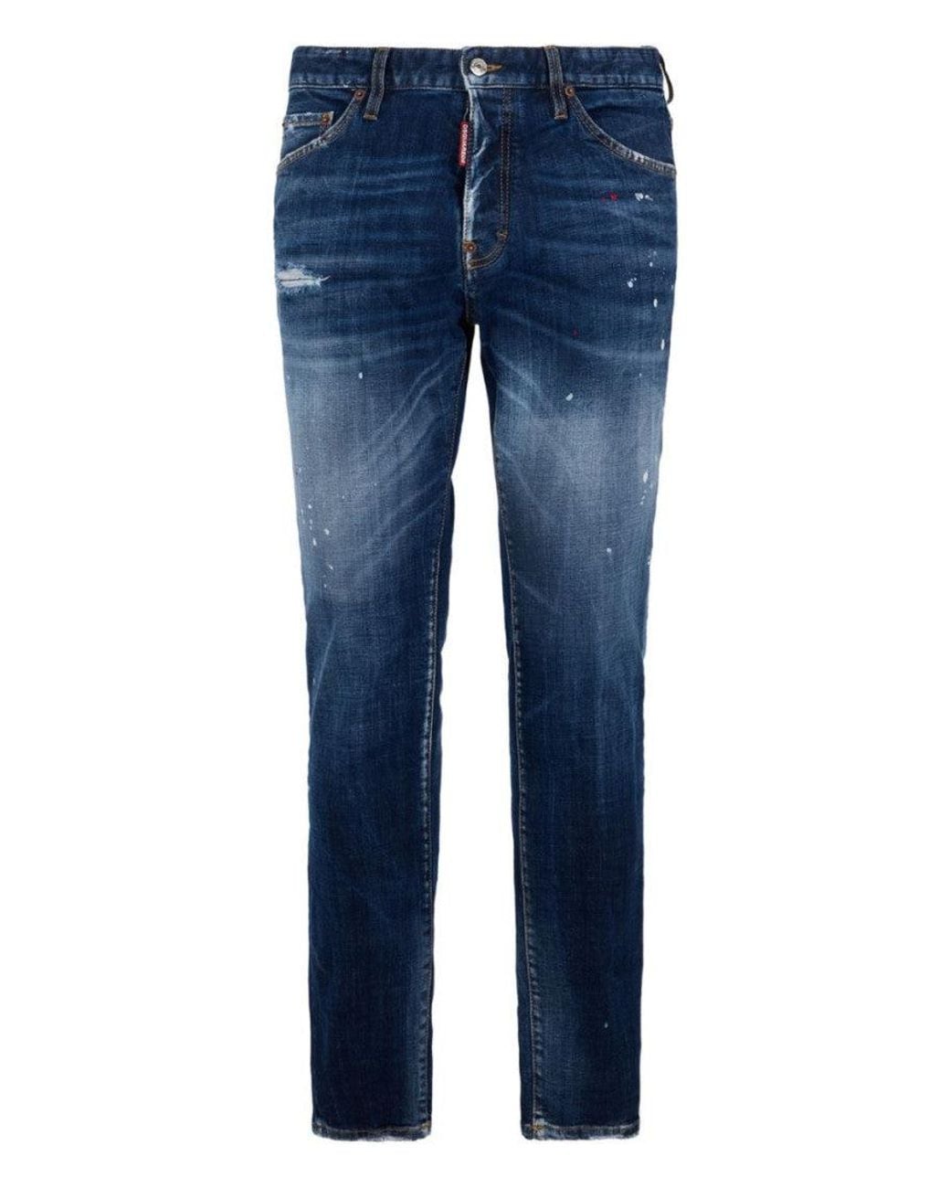DSquared² Blue Distressed Jeans for men