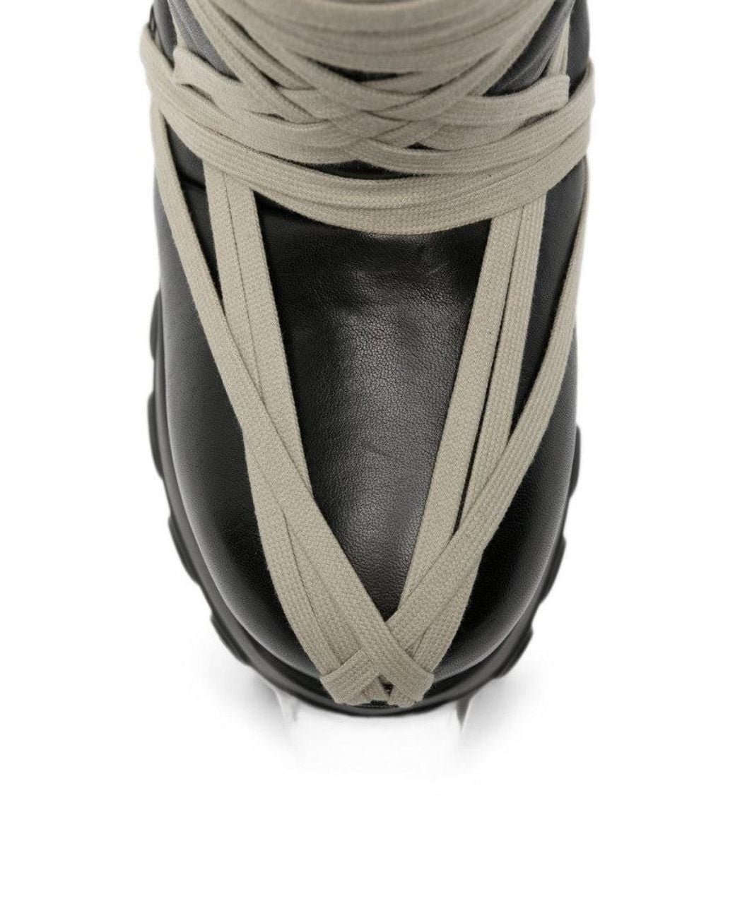 Rick Owens Black Leather Boots