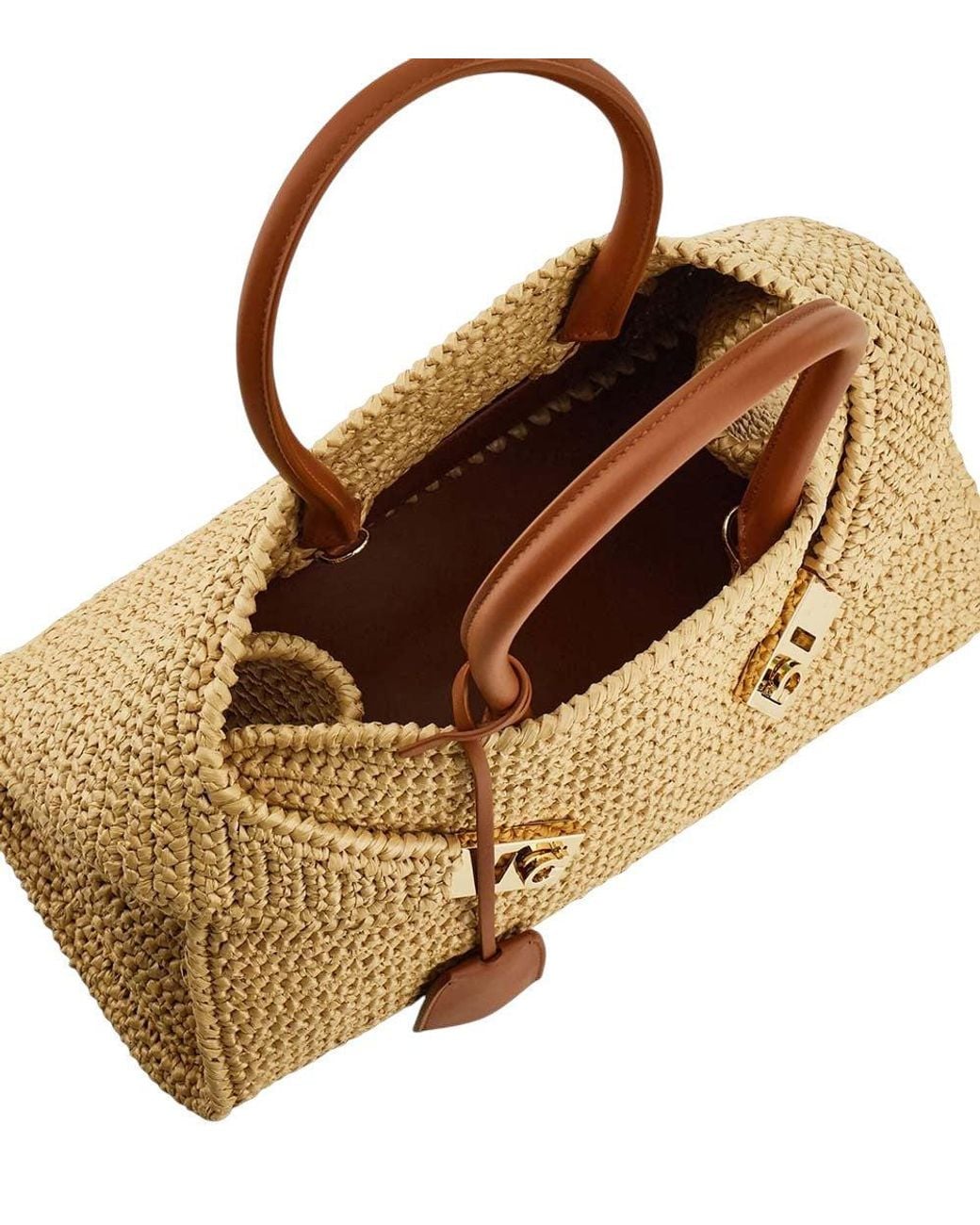 Ferragamo Metallic Hug Medium Satchel