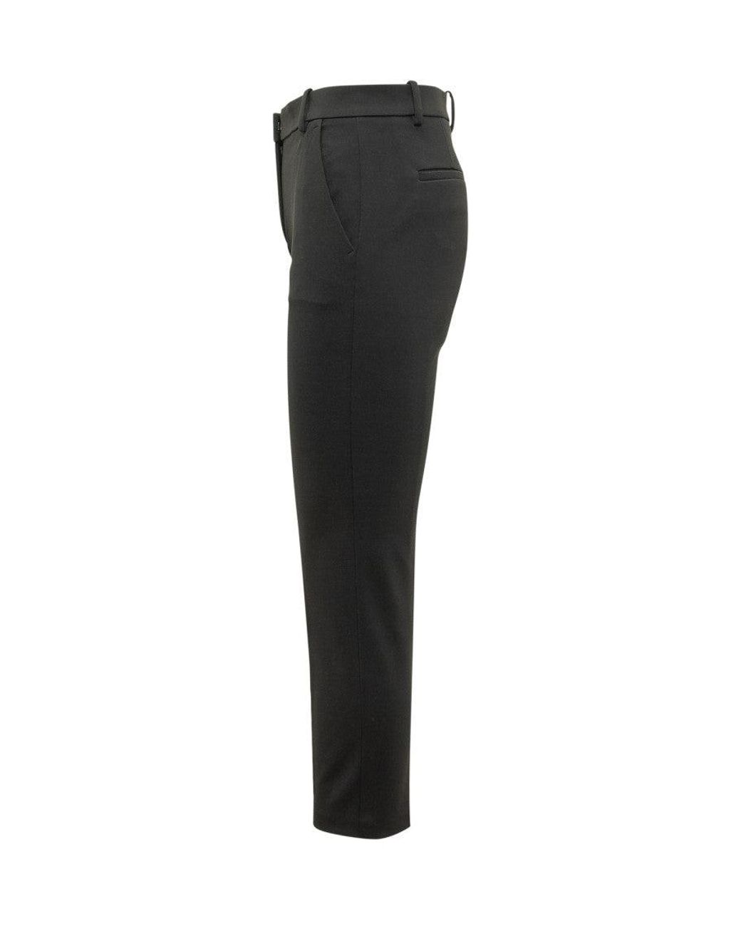 Pinko Black Tailored Straight-Leg Trousers