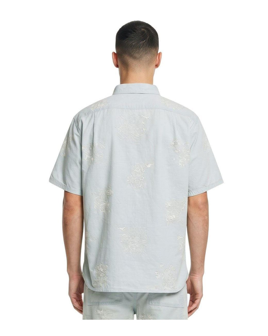 KENZO Blue Embroidered Shirt for men
