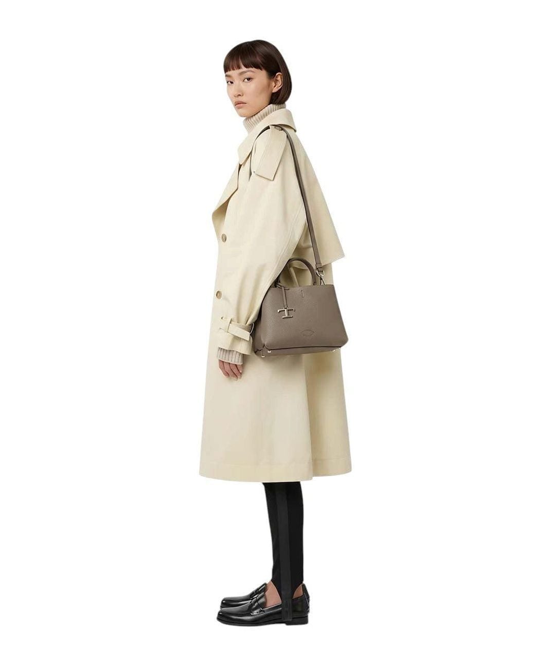 Tod's Brown T Timeless Small Tote