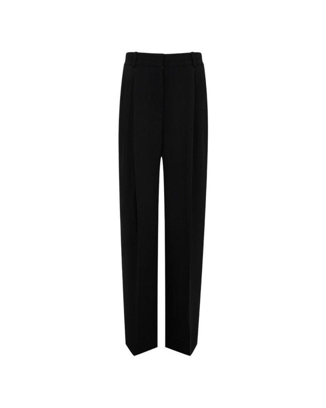 Totême Black Tailored Pleated Pants
