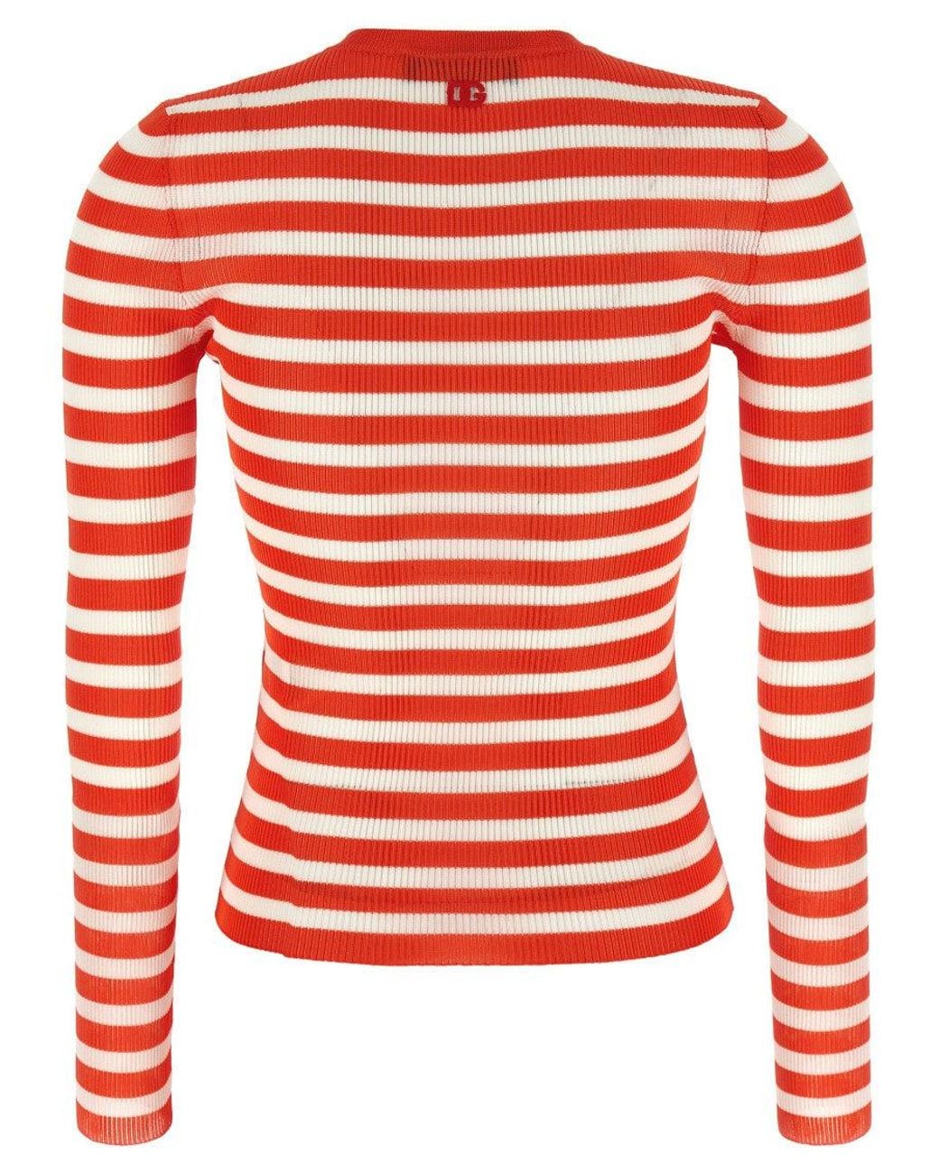 Dolce & Gabbana Red Striped Viscose Cardigan