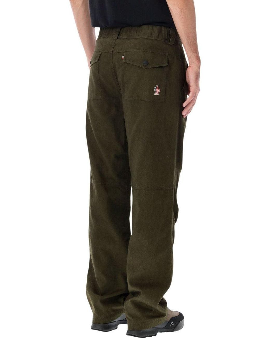 Moncler Black Relaxed Solid Trousers for men