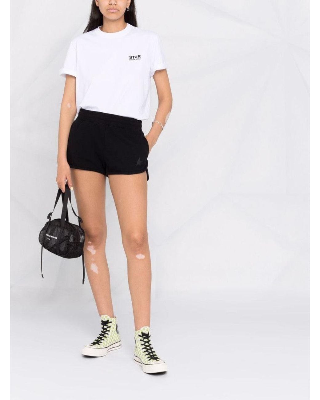 Golden Goose Deluxe Brand Black Elasticated Short-Shorts Shorts