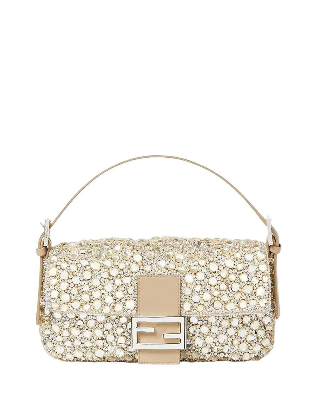 Fendi Metallic Baguette Medium Shoulder Bag