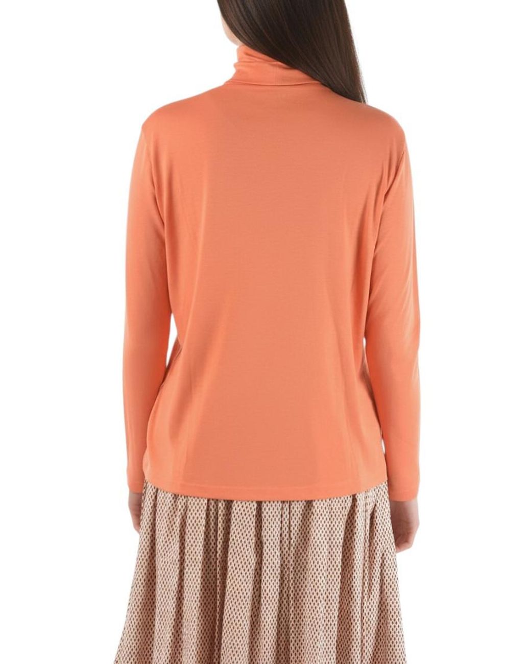 Woolrich Orange Solid Turtle Neck Sweater