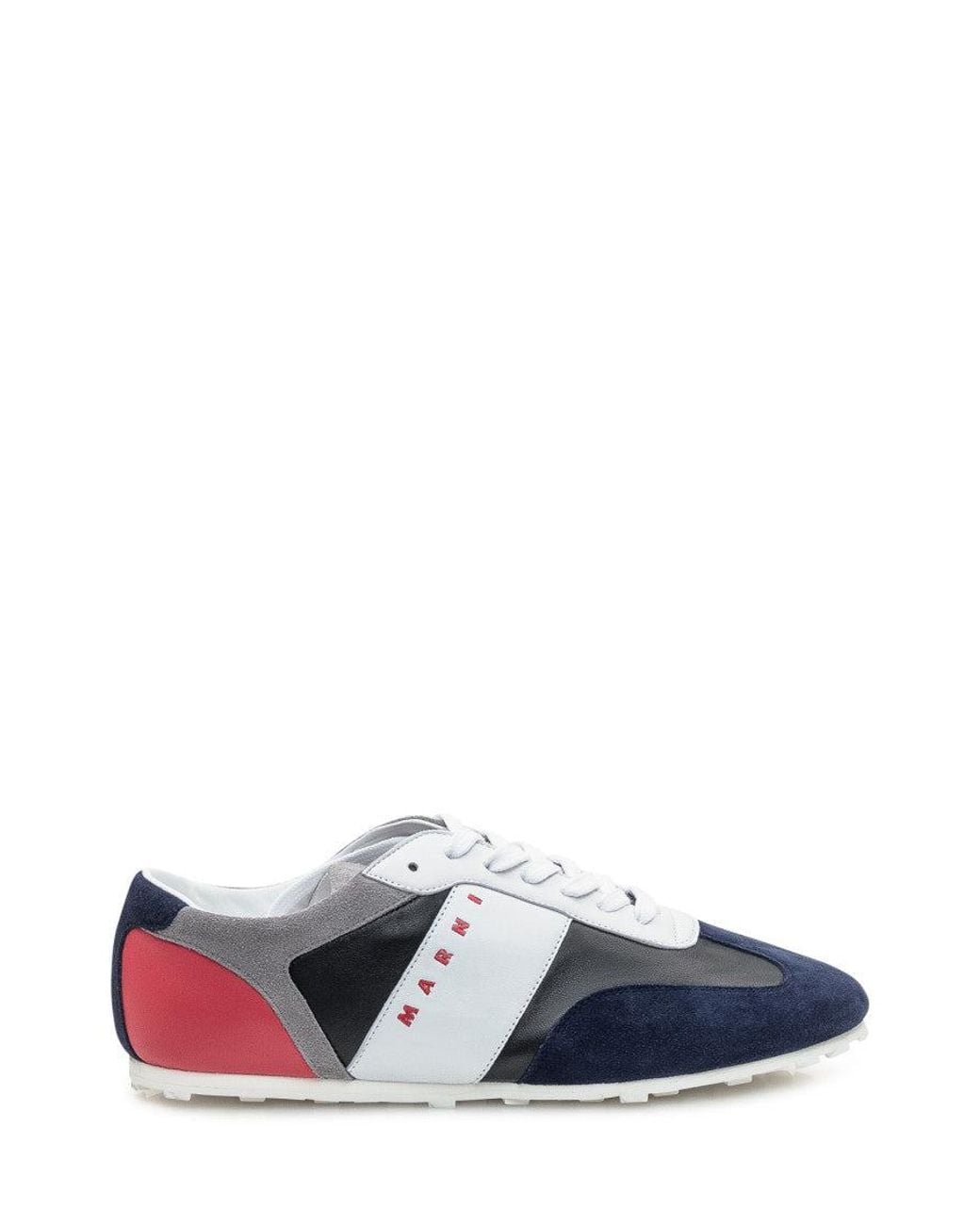 Marni White Color Block Sneakers for men