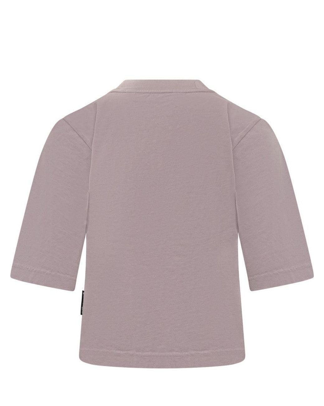 Palm Angels Purple Curved Logo Box T-Shirt