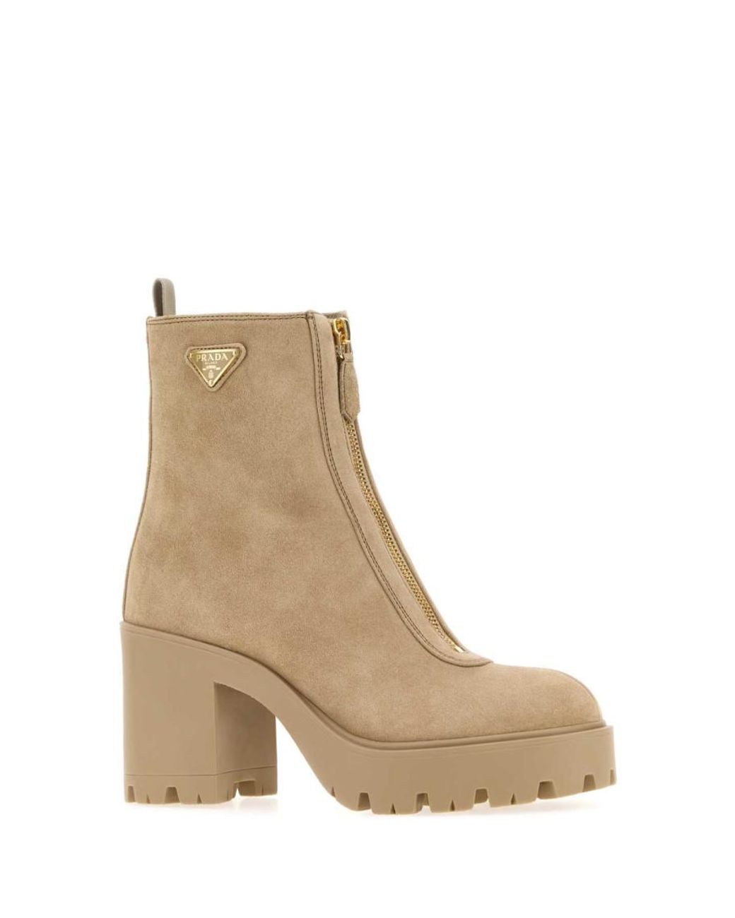 Prada Natural Logo Stride Boots
