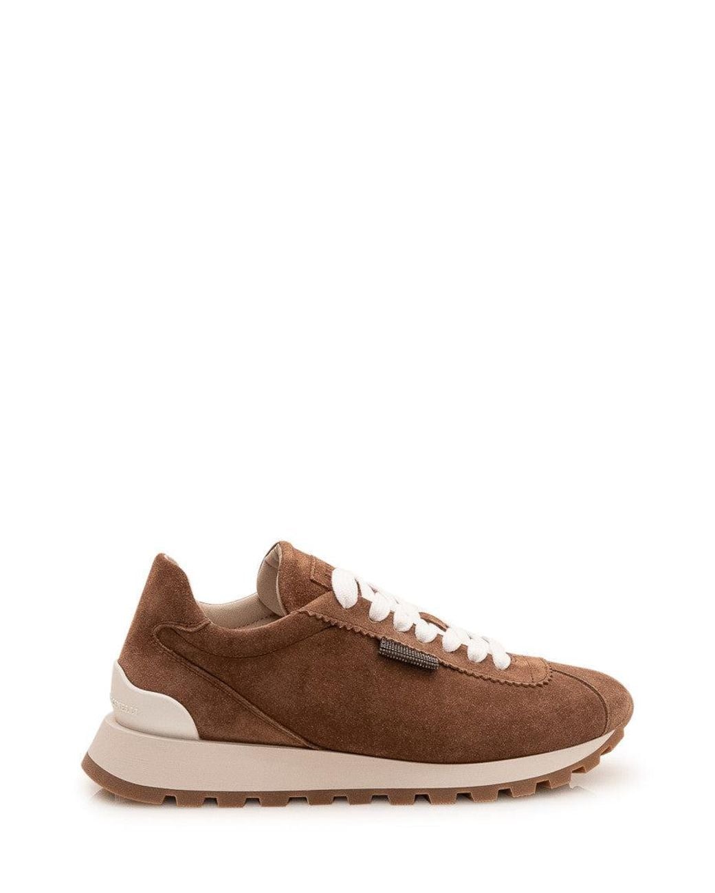 Brunello Cucinelli Brown Lace Up Sneakers