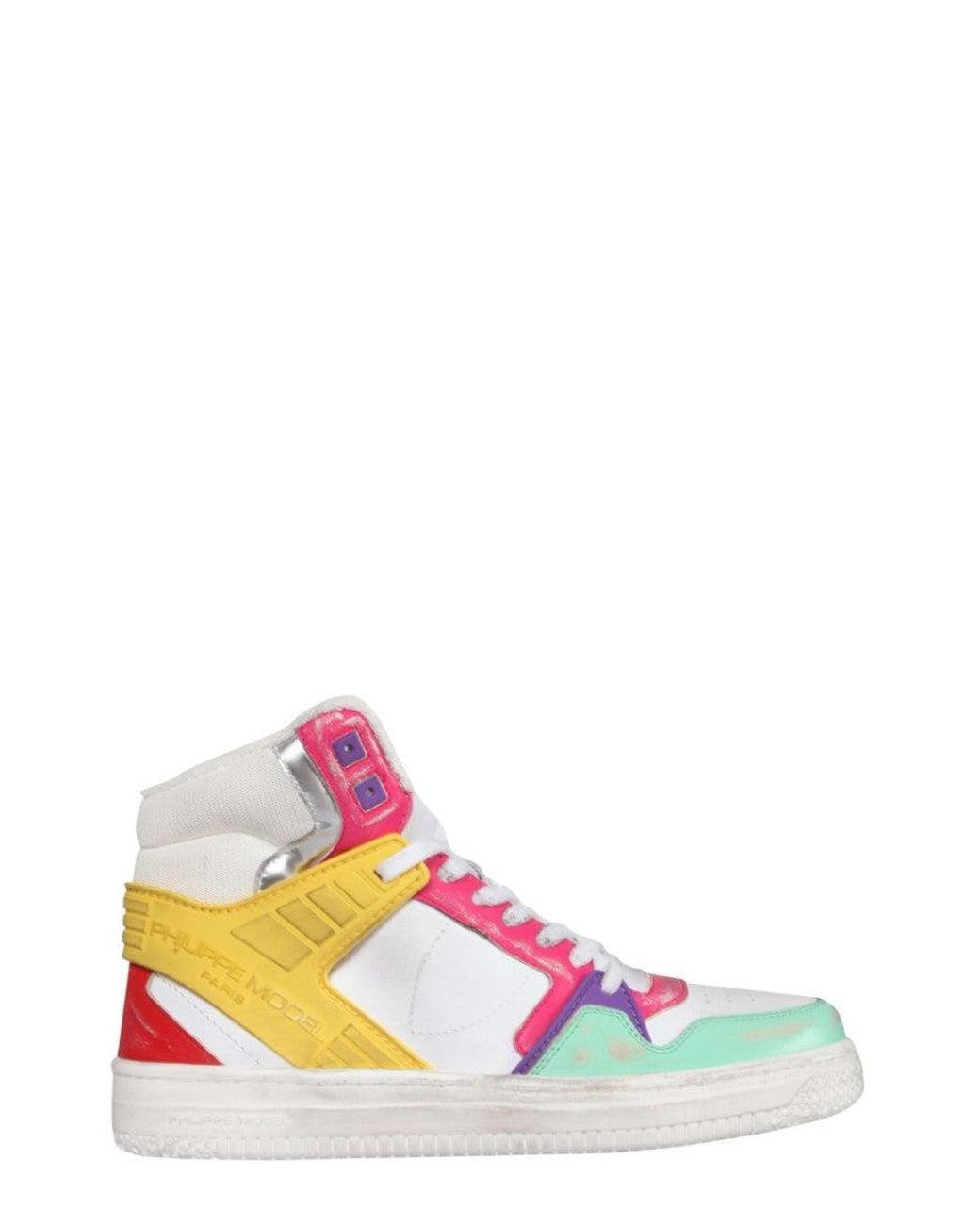 Philippe Model White Lace Up Sneakers