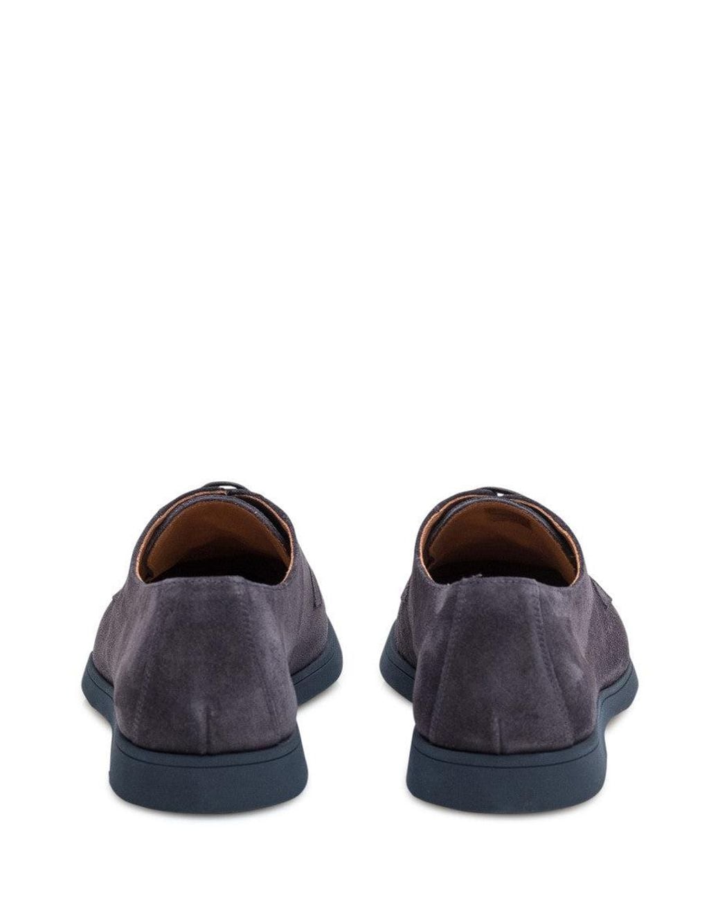 Doucal's Blue Suede Lace-Up Shoes for men