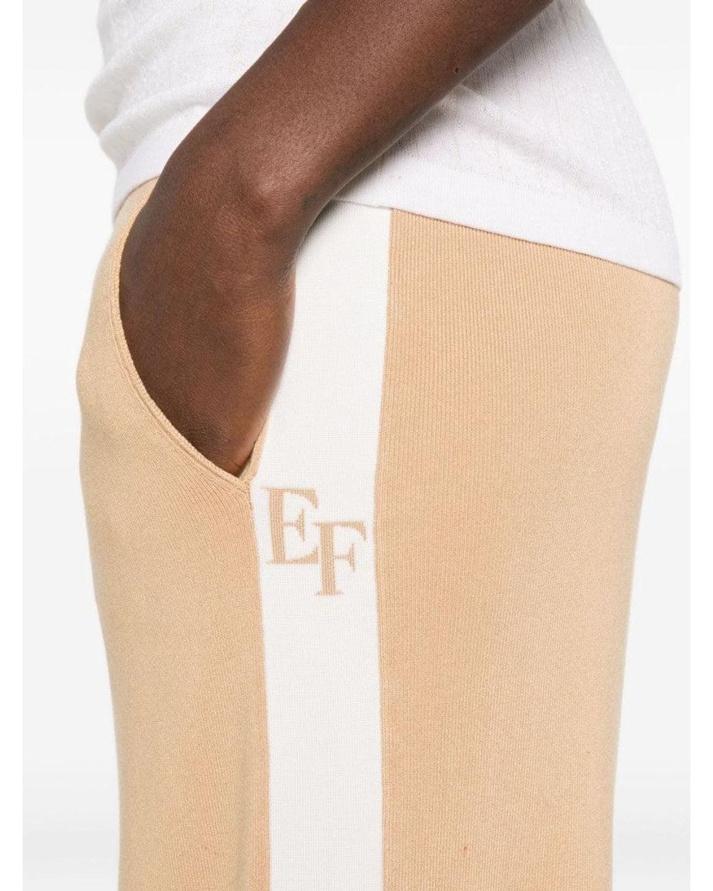 Elisabetta Franchi Natural Logo Trousers