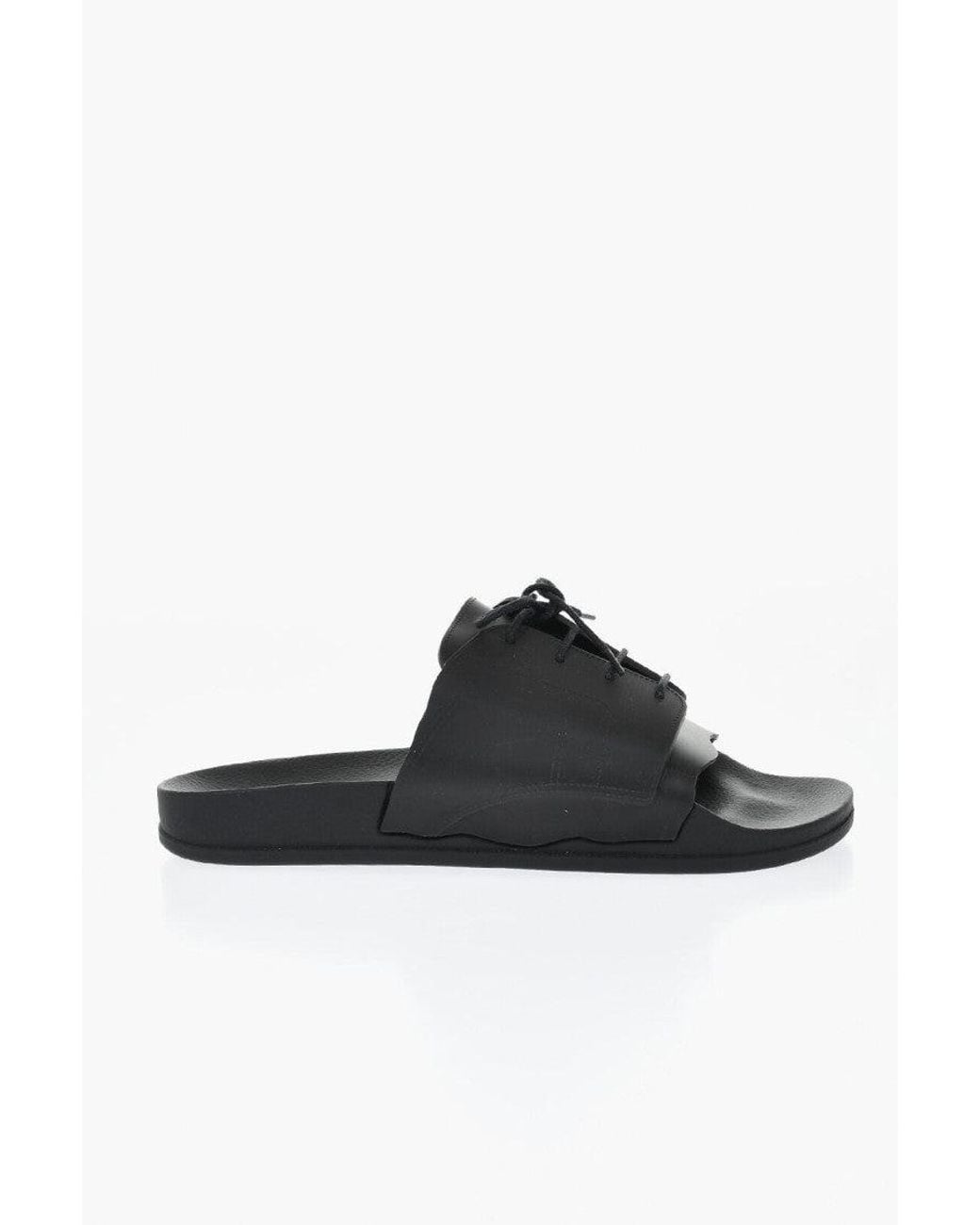Maison Margiela Black Solid Pool Slides