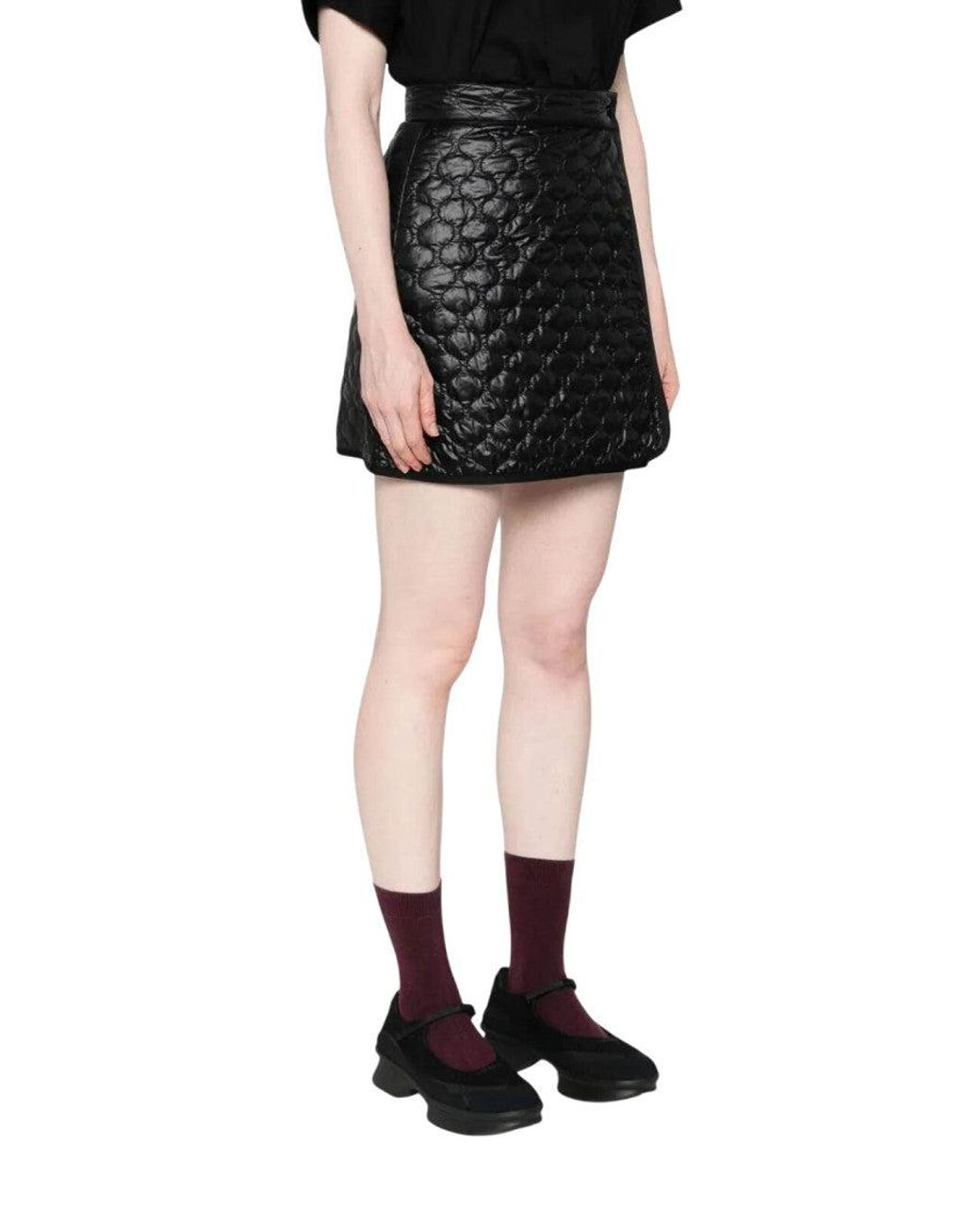 Moncler Black Quilted Mini Skirt