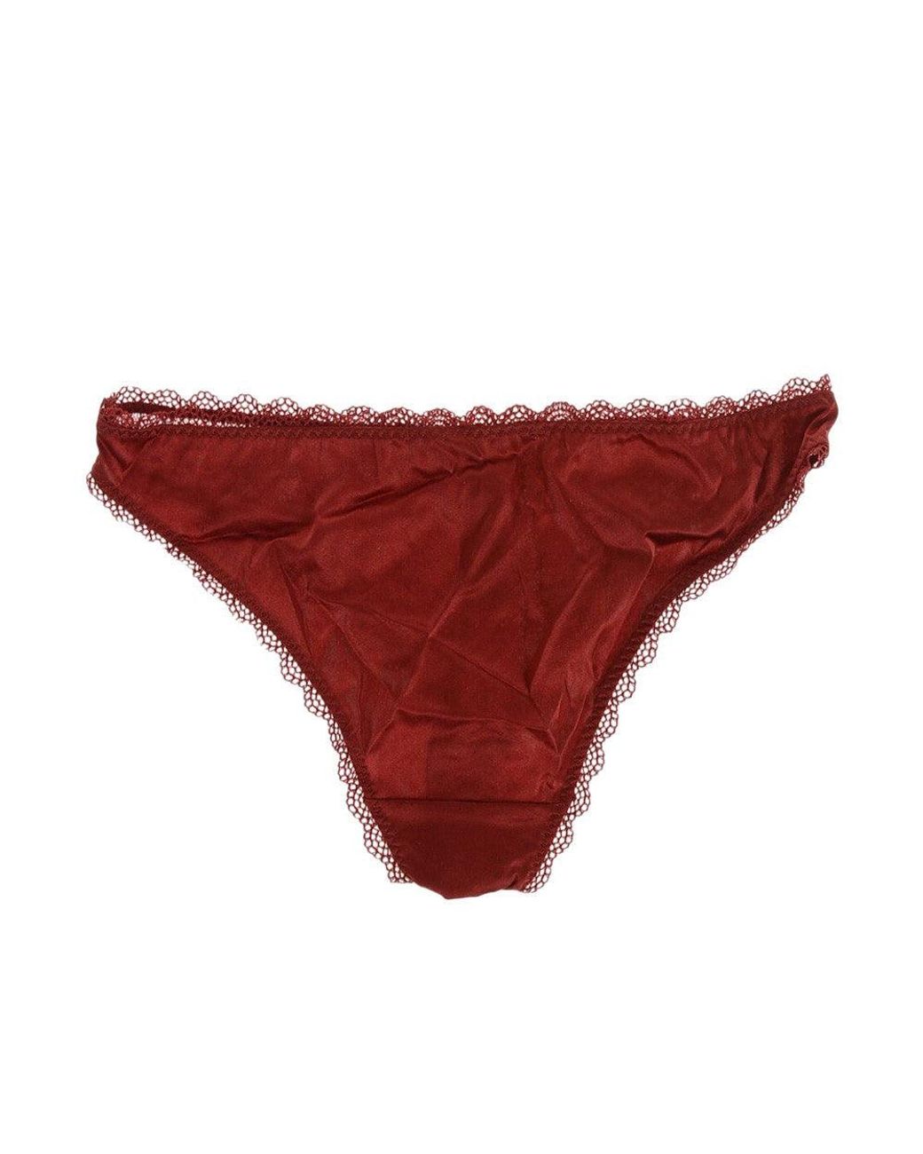 Stella McCartney Red Lace Bikini Bottom Swimwear