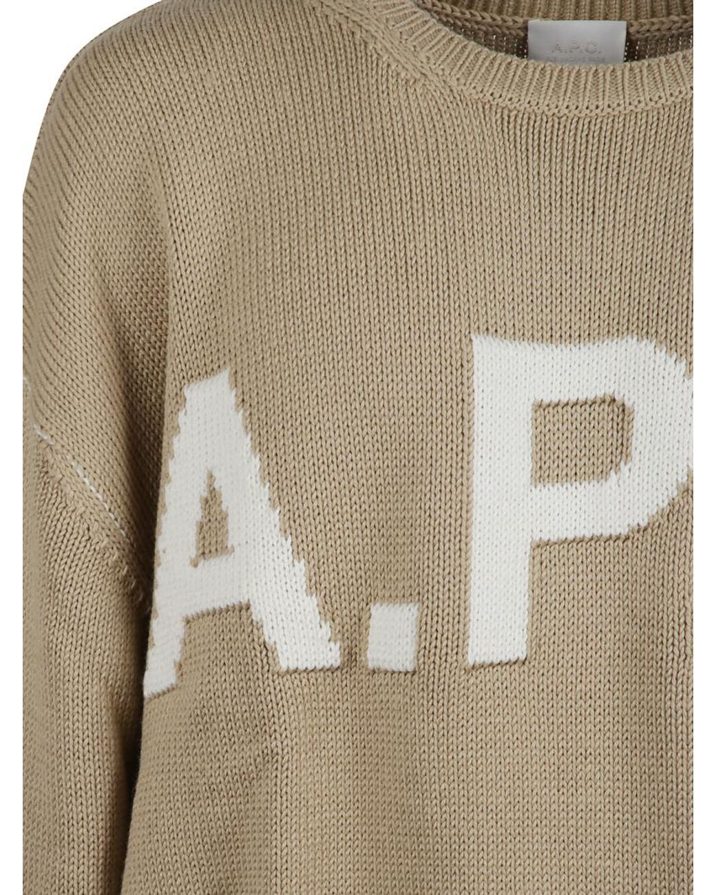 A.P.C. Natural Logo Sweater for men