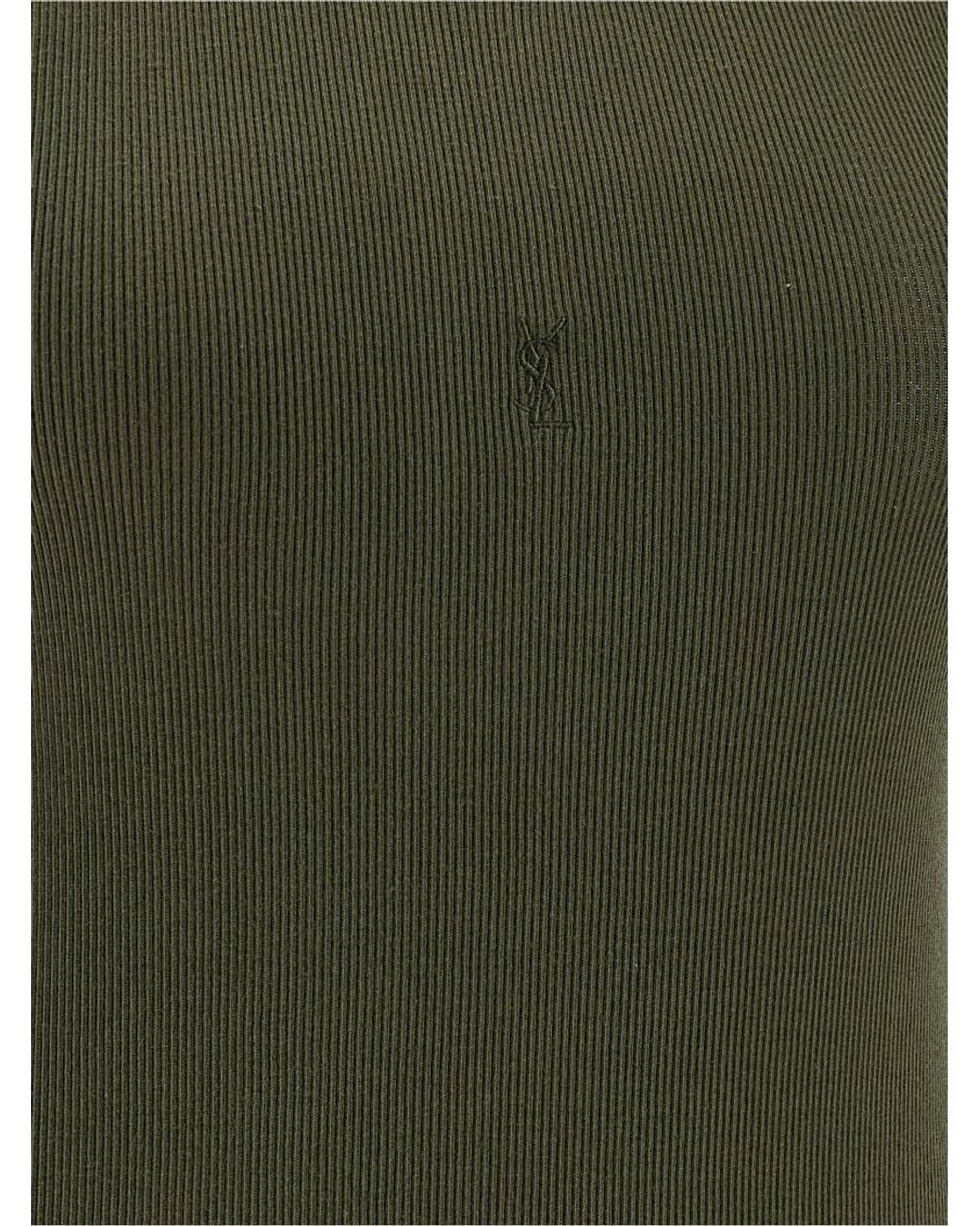 Saint Laurent Green Cassandre Tops