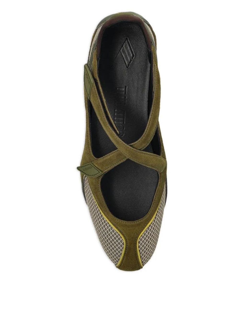 The Attico Green Nomad Ballet Flats