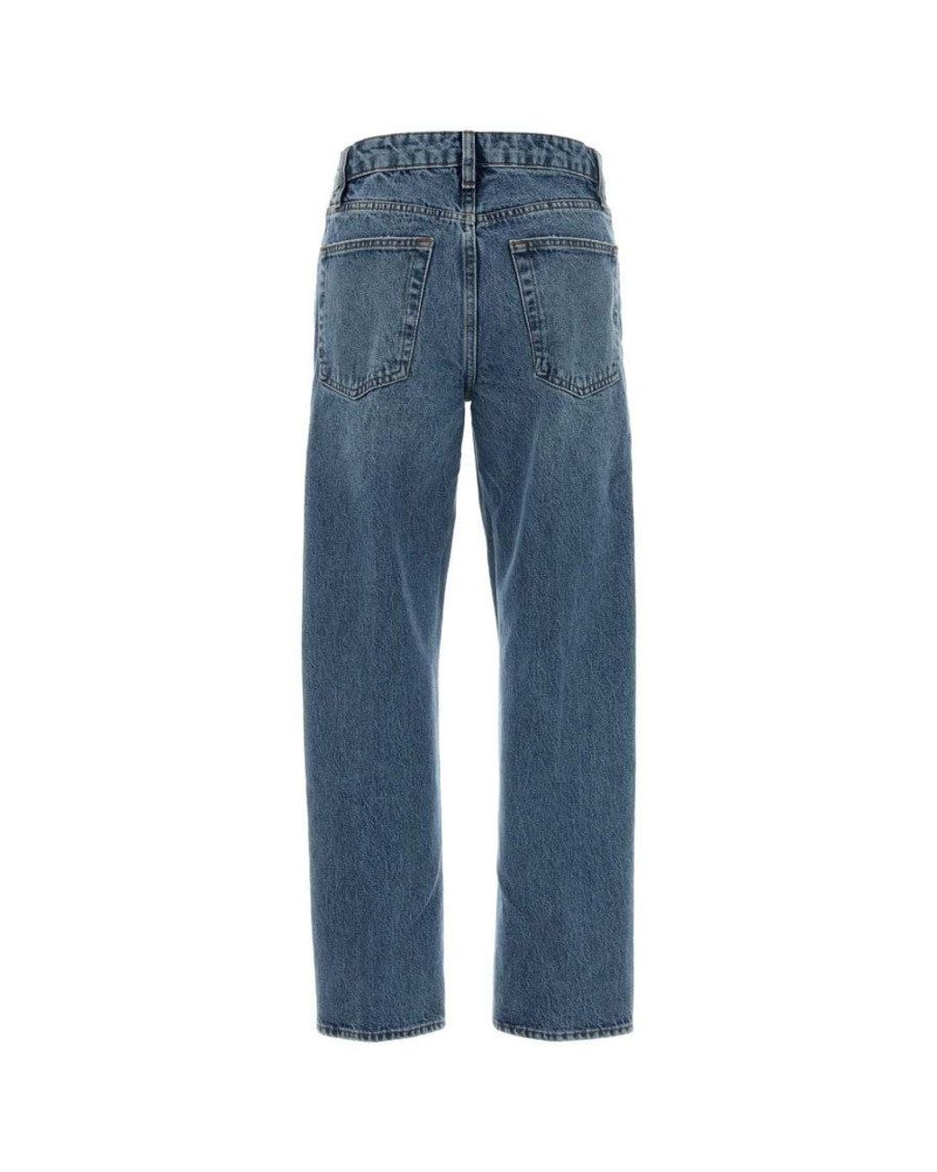 FRAME Blue Light Straight High Rise Jeans