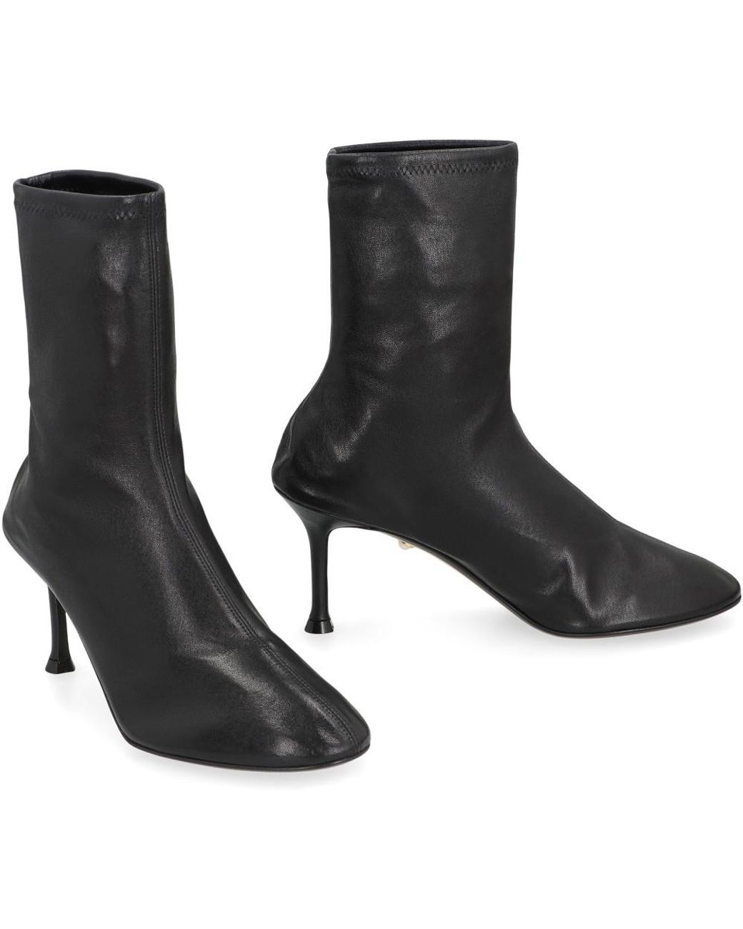ALEVI Black Leather Ankle Boots