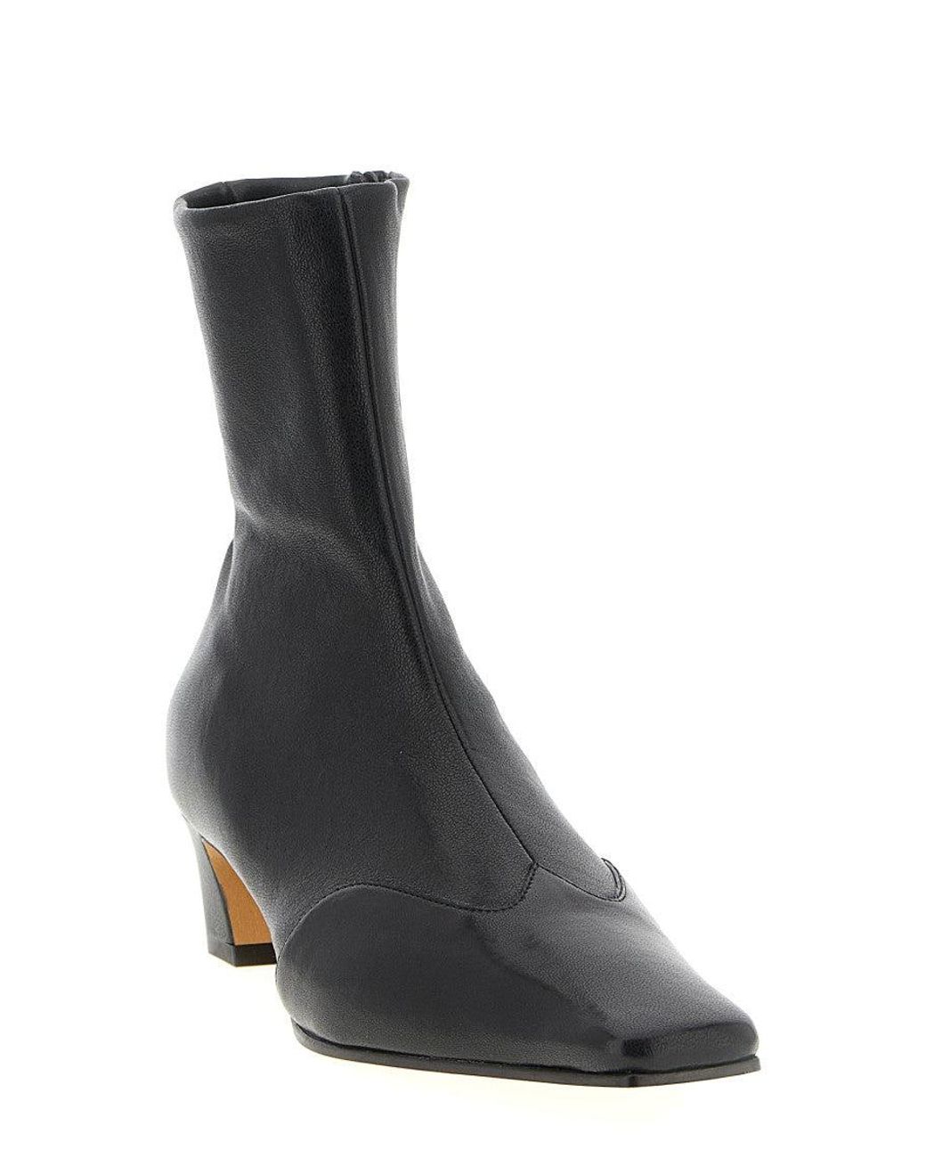 Khaite Black Ankle Boots