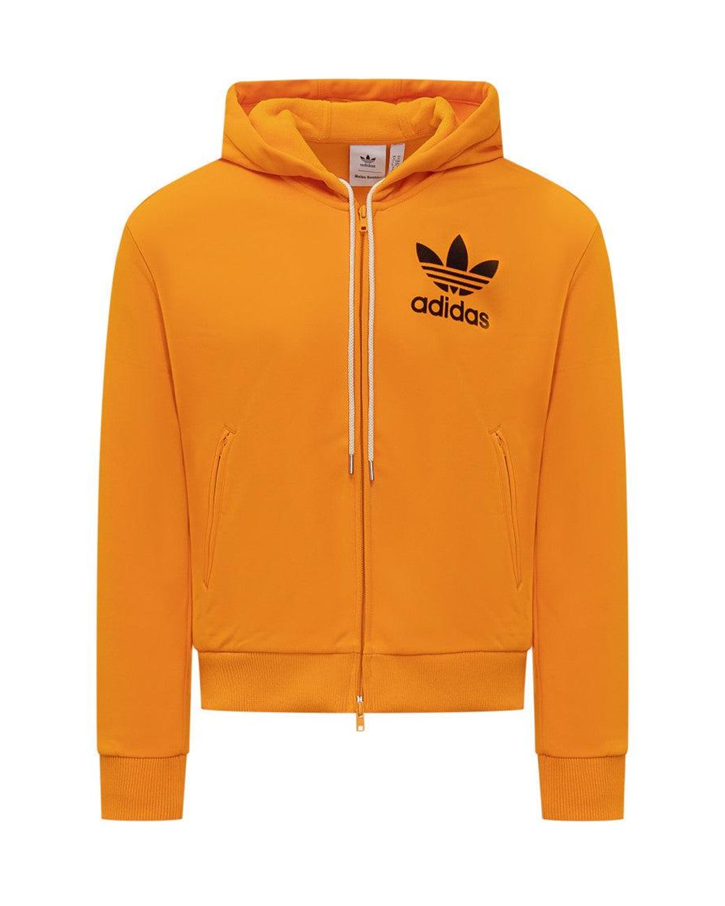 Wales Bonner Orange Logo Hood Sweatshirt for men