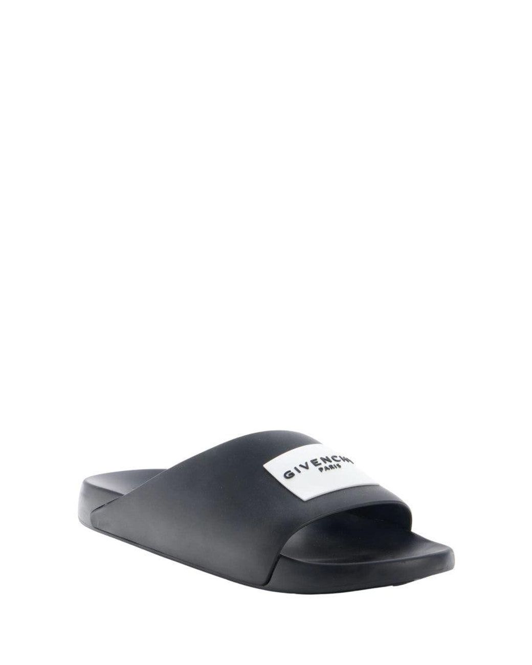 Givenchy White Logo Slides