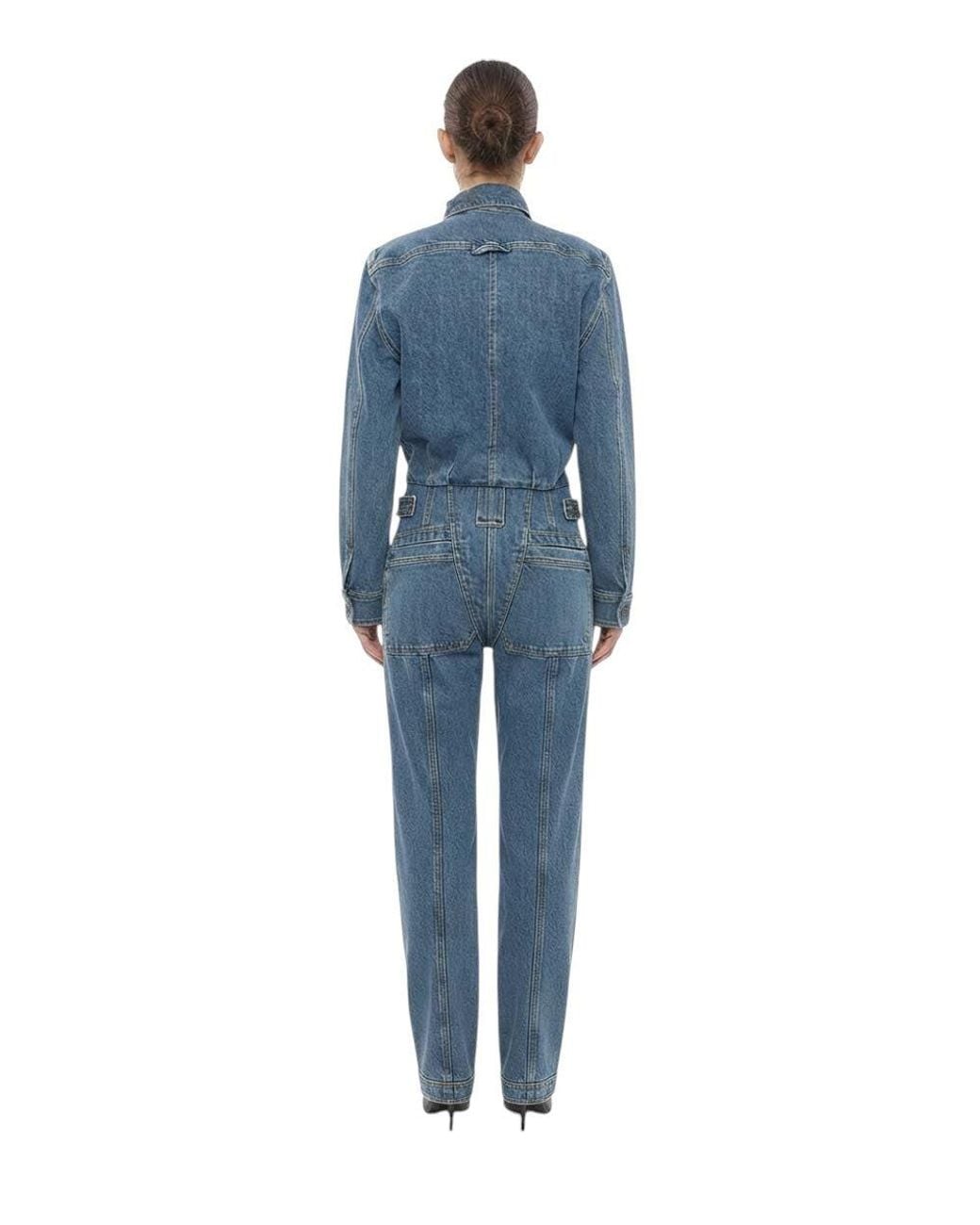 Stella McCartney Blue Shirt Collar Jumpsuit