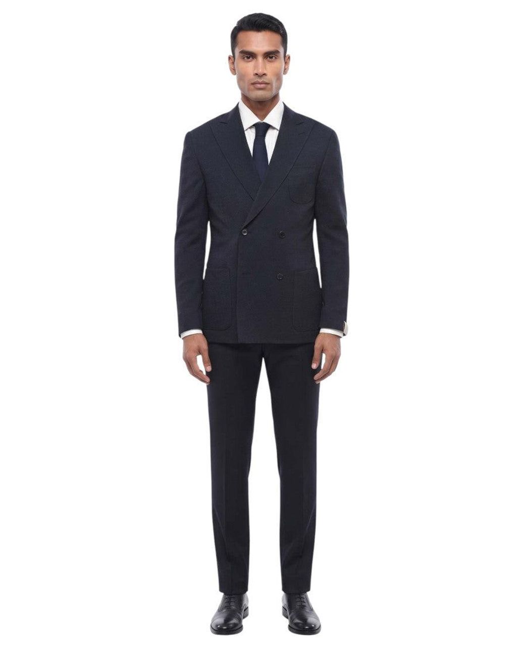 Corneliani Blue Peaked Lapel Blazer for men