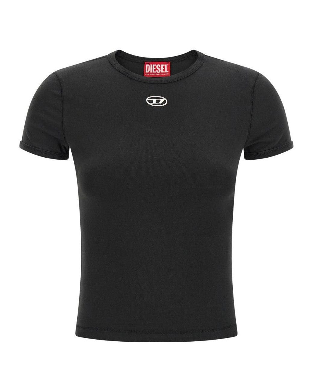 DIESEL Black 'Uncutieslong-Od' T-Shirt